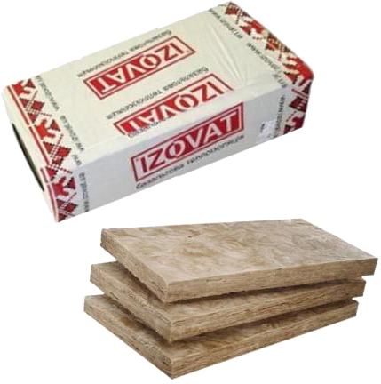 Мінеральна вата IZOVAT 135 100 мм (1.20 м2) 1х0.6 м х 2 шт (60926)